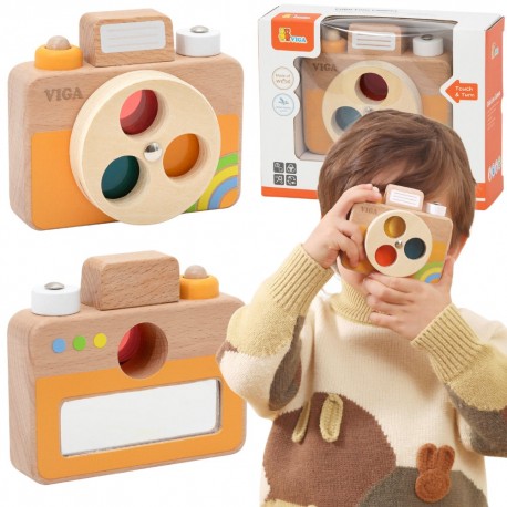 VIGA Drewniany Aparat Fotograficzny -Kolory i Dźwięk