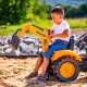 FALK Traktor na Pedały Komatsu z Łyżką Koparką i Przyczepą