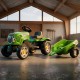 FALK Traktor na Pedały Claas Terra Maxx z Przyczepą i Otwieraną Maską 2-6 lat