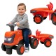 FALK Traktorek Kubota Pomarańczowy z Przyczepką Ciche Koła + akc.1-3 lata