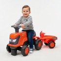 FALK Jeździk Traktorek Kubota Pomarańczowy z Przyczepką Ciche Koła + akc.1-3 lata