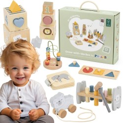 VIGA Zestaw Zabawek Edukacyjnych Pudełko Box od 12 miesiąca do 18 miesiąca