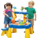 WOOPIE Stolik Wodny XL z Krzesełkiem 2w1 Piaskownica Delfinek 12el.