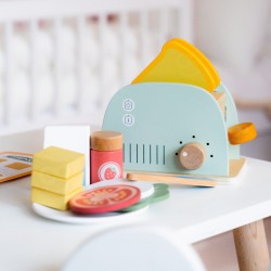 WOOPIE GREEN Drewniany Toster Zestaw Śniadaniowy z Akcesoriami
