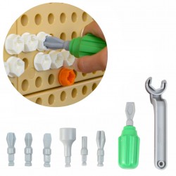 Ręczne Narzędzia 6 Elementów Śrubokręt Klucz - Tablica Naukowo-Edukacyjna Masterkidz STEM