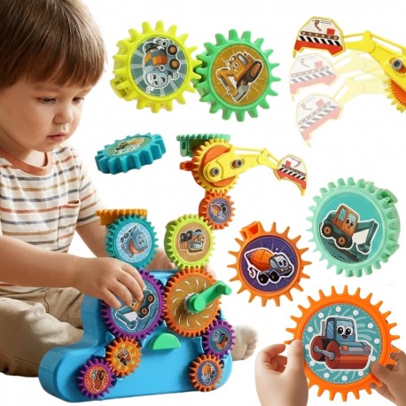 WOOPIE Interaktywne Klocki Konstrukcyjne Zębatki 18 el.
