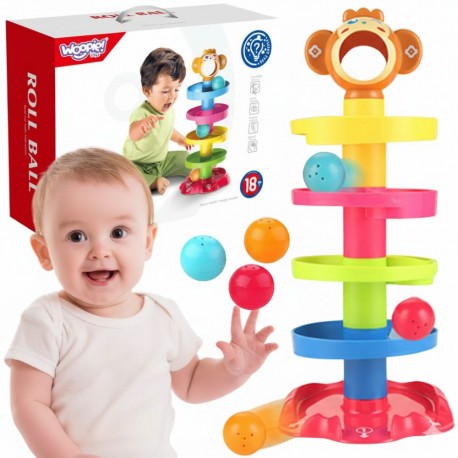 WOOPIE Kulodrom Tor Kulkowy Zestaw Spirala + 3 Kulki