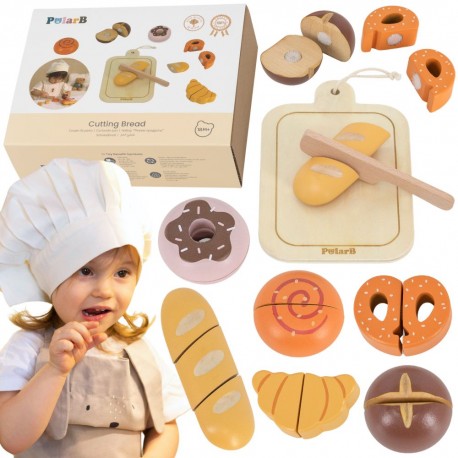 VIGA Drewniany Zestaw Śniadaniowy – Mały Piekarz