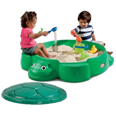 Little Tikes Piaskownica zamykana żółw ciemna zieleń Little tikes