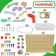 MASTERKIDZ Wolnostojąca Ściana STEM + Akcesoria Kołki Tace Klocki Narzędzia