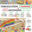 MASTERKIDZ Wolnostojąca Tablica Ściana STEM 166 x 125 cm + Akcesoria Kołki Tace Klocki Narzędzia