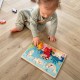 TOOKY TOY Drewniane Puzzle Świat Morza Montessori Rybki Żółwik Dopasuj Kształty