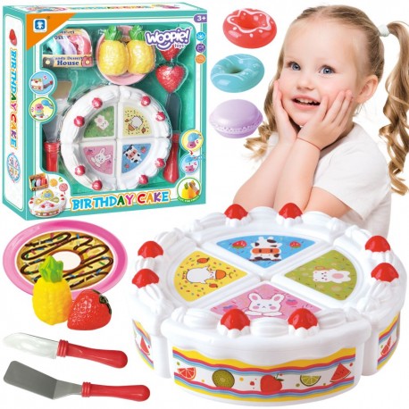 WOOPIE Tort Urodzinowy i Owoce do Krojenia ze Słodkościami