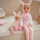 WOOPIE Lalki Kombinezony Różowe króliczki Zestaw 2szt.