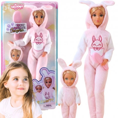 WOOPIE Lalki Kombinezony Różowe króliczki Zestaw 2szt.
