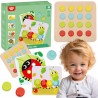 TOOKY TOY Układanka Edukacyjna Guzikowa Mozaika Montessori Trening Ręki + Plansze