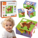 VIGA Drewniana Układanka Puzzle Farma 4 klocki