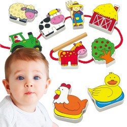 Viga Drewniana przeplatanka Klocki Farma