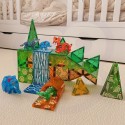 WOOPIE Klocki Magnetyczne Konstrukcyjne 3D Zestaw Edukacyjny Zwierzęta Dżungli 45el.