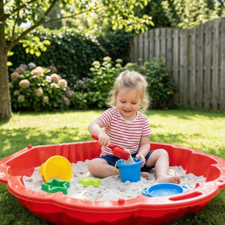 WOOPIE Piaskownica Muszelka Czerwona 2w1 Suchy Basen