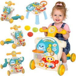 WOOPIE Pchacz Chodzik Stolik Edukacyjny Hulajnoga Jeździk 4w1