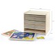 Puzzle drewniane 12 plansz po 24 puzzle w stojaku Viga Toys