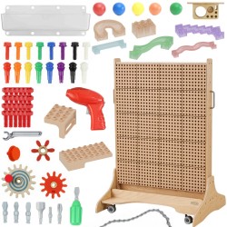 MASTERKIDZ Wolnostojąca Tablica Naukowa Kreatywna STEM 166 x 125 + Zestaw Akcesoriów