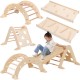 Viga Domowy Plac Zabaw 3w1: Trójkąt Pikler, Bujak i Zjeżdżalnia
