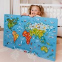 Viga 2w1 Tablica Edukacyjna z Magnetyczną Mapą Świata Montessori
