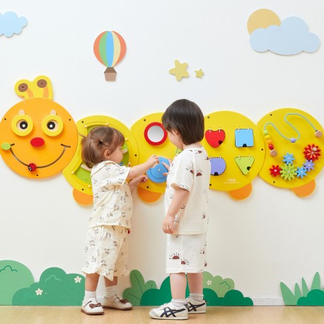 VIGA Drewniana Duża Tablica Aktywności Gąsiennica