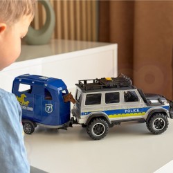 WOOPIE Zestaw Samochód Terenowy Policyjny z Przyczepą dla Konia