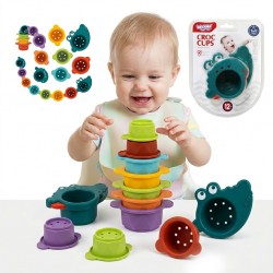 WOOPIE BABY Zabawka do Kąpieli Kubeczki Przelewowe Krokodylek