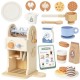 TOOKY TOY Drewniany Zestaw Do Kawy - Barista