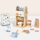 TOOKY TOY Drewniany Zestaw Do Kawy - Barista