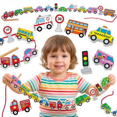 Viga Drewniana przeplatanka Samochody