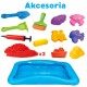WOOPIE Magiczny Piasek Kinetyczny Zestaw Basen Foremki 3+