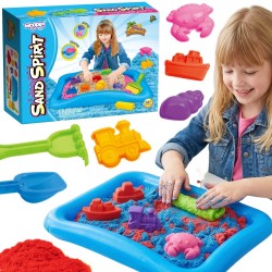 WOOPIE Magiczny Piasek Kinetyczny Zestaw Basen Foremki 3+