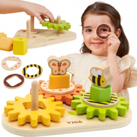 Viga Drewniany Sorter "Kształty i Mechanizmy"