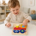 VIGA Drewniana Układanka Edukacyjna Montessori Pociąg