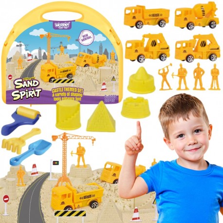 WOOPIE Magiczny Piasek Kinetyczny Plac Budowy Dźwig Autka