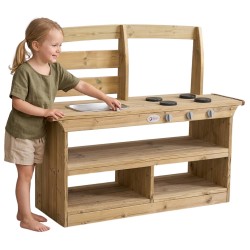 CLASSIC WORLD EDU Drewniana Kuchnia Błotna Duża Ogrodowa