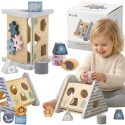 Viga PolarB Drewniany sorter z klockami piramida Układanka Montessori