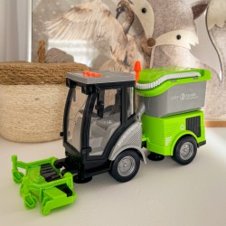 WOOPIE Zamiatarka Miejska 1:16 Zielona Efekty Dźwiękowe i Świetlne