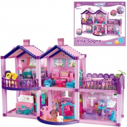 WOOPIE Domek dla Lalek Kucyków PONY FANTASY VILLA 120 el.