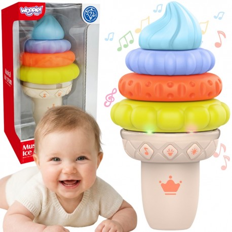 WOOPIE BABY Muzyczny Lód Edukacyjny Sensoryczna Układanka 5 el.