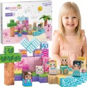 WOOPIE Klocki Magnetyczne Sześciany Magnesy 86el 3D Edukacyjne Układanka Zestaw Montessori dla Dzieci 3+