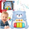WOOPIE BABY Pianinko Interaktywne Muzyczny Miś Dźwięki Światło