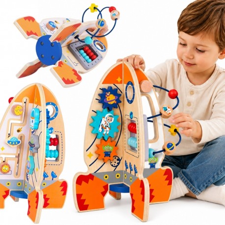 Tooy Toy Drewniana Rakieta Interaktywna