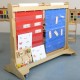 Materiałowy Arkusz Do Wieszania Z Kieszonkami Na Fiszki I Obrazki Masterkidz Czerwony