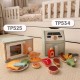 TOOKY TOY Drewniana Kuchenka Mikrofalowa Zestaw Produktów Sporzywczych